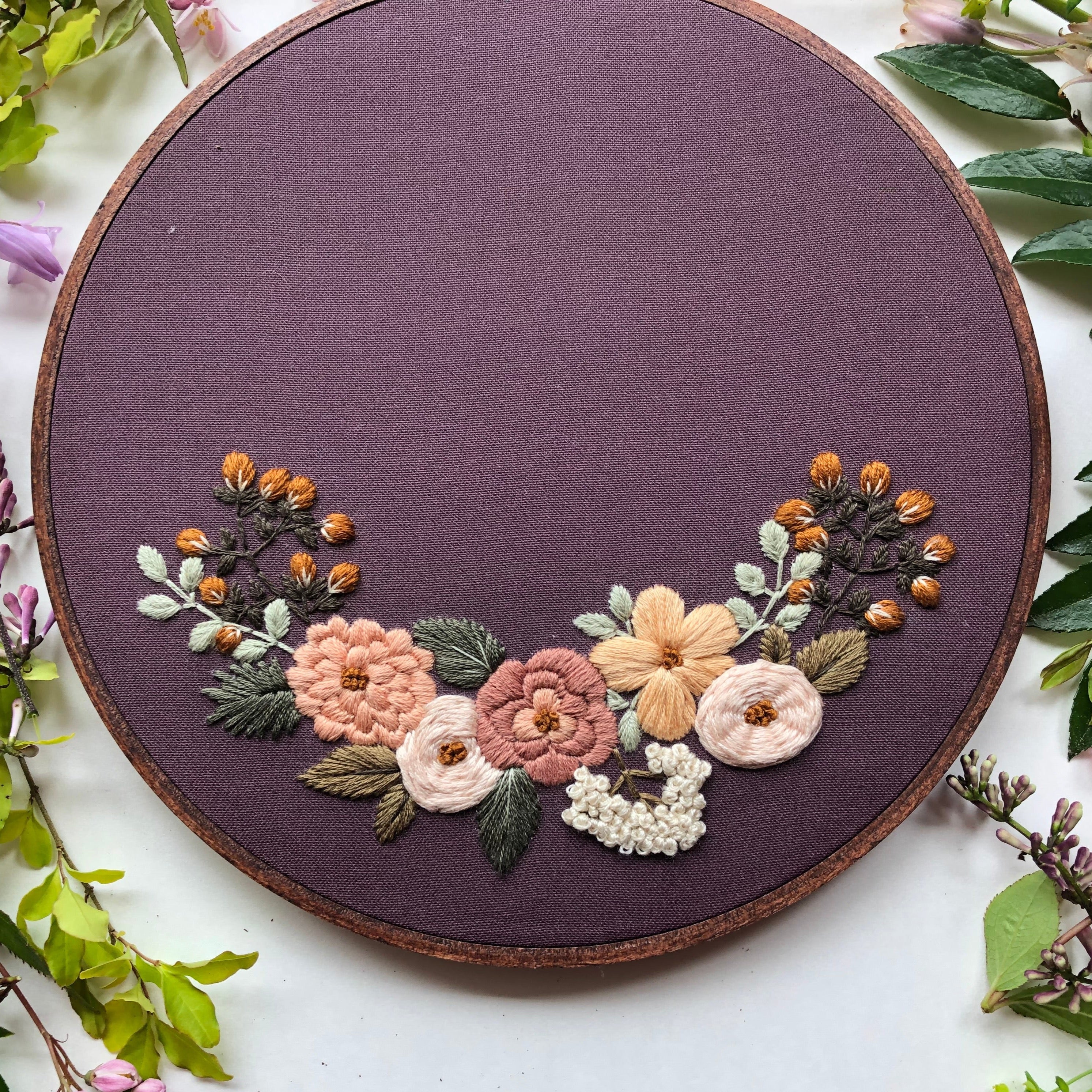 Lilac Hawthorne Hand Embroidery Kit – Quilt Elements