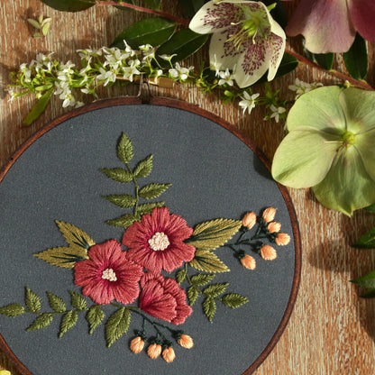 Hand Embroidery Kit - Madelyn In Dark Gray