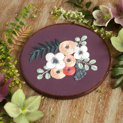 Hand Embroidery Kit - Colette in Purple