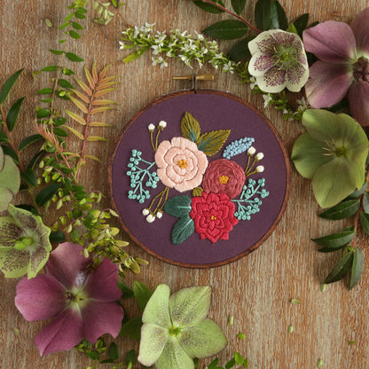 Hand Embroidery Kit - Charlotte in Purple