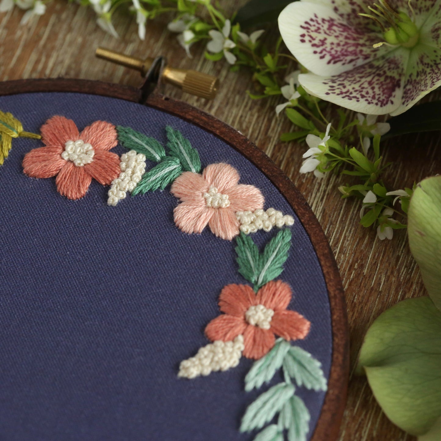Hand Embroidery Kit - Ella Jade in Navy