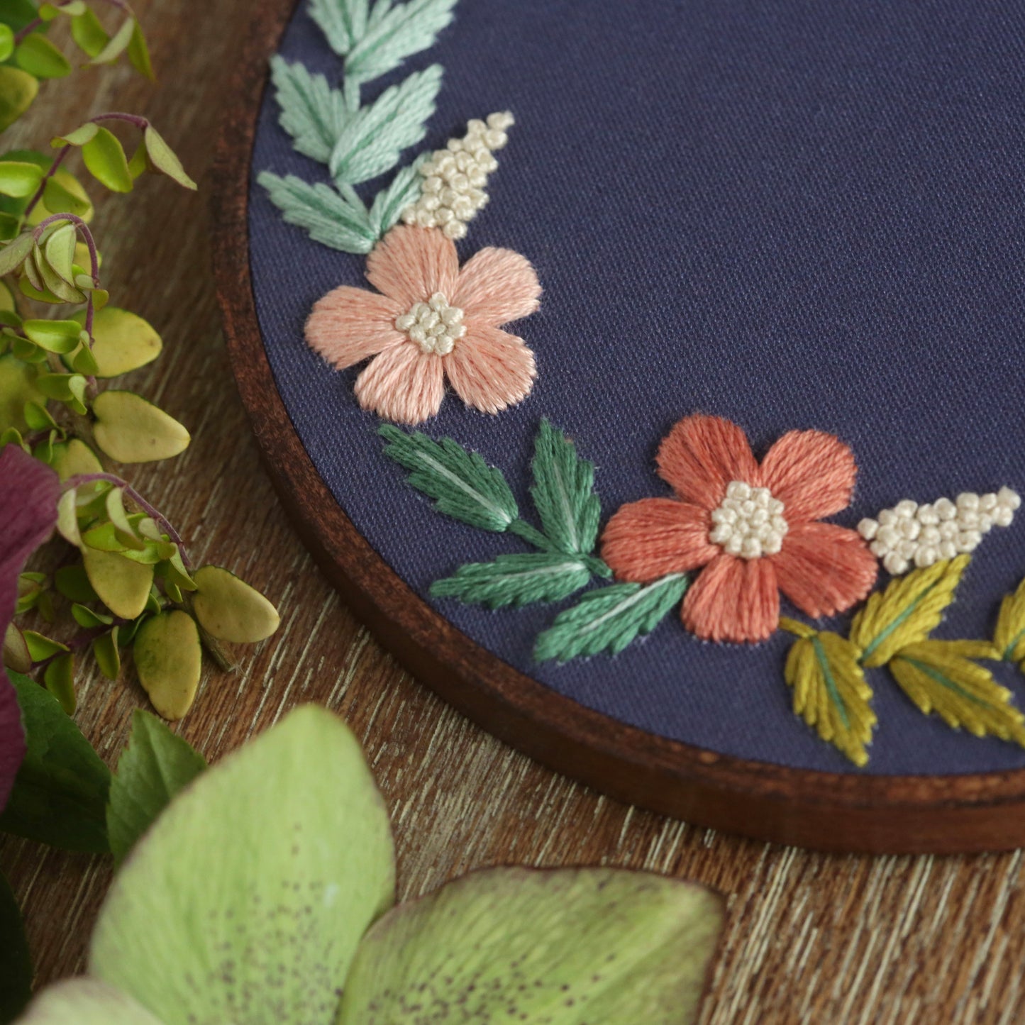Hand Embroidery Kit - Ella Jade in Navy