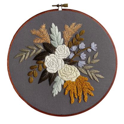 Hand Embroidery Kit - Sarah Rae in Gray
