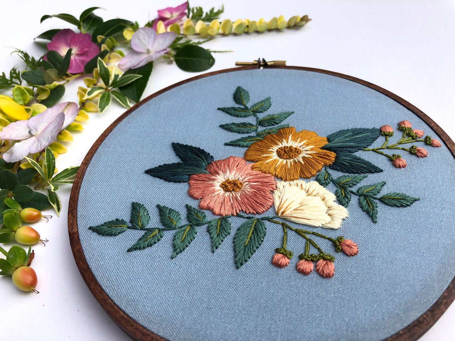 Hand Embroidery Kit - Madelyn In Blue