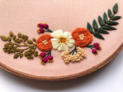 Hand Embroidery Kit - Elliot in Peach