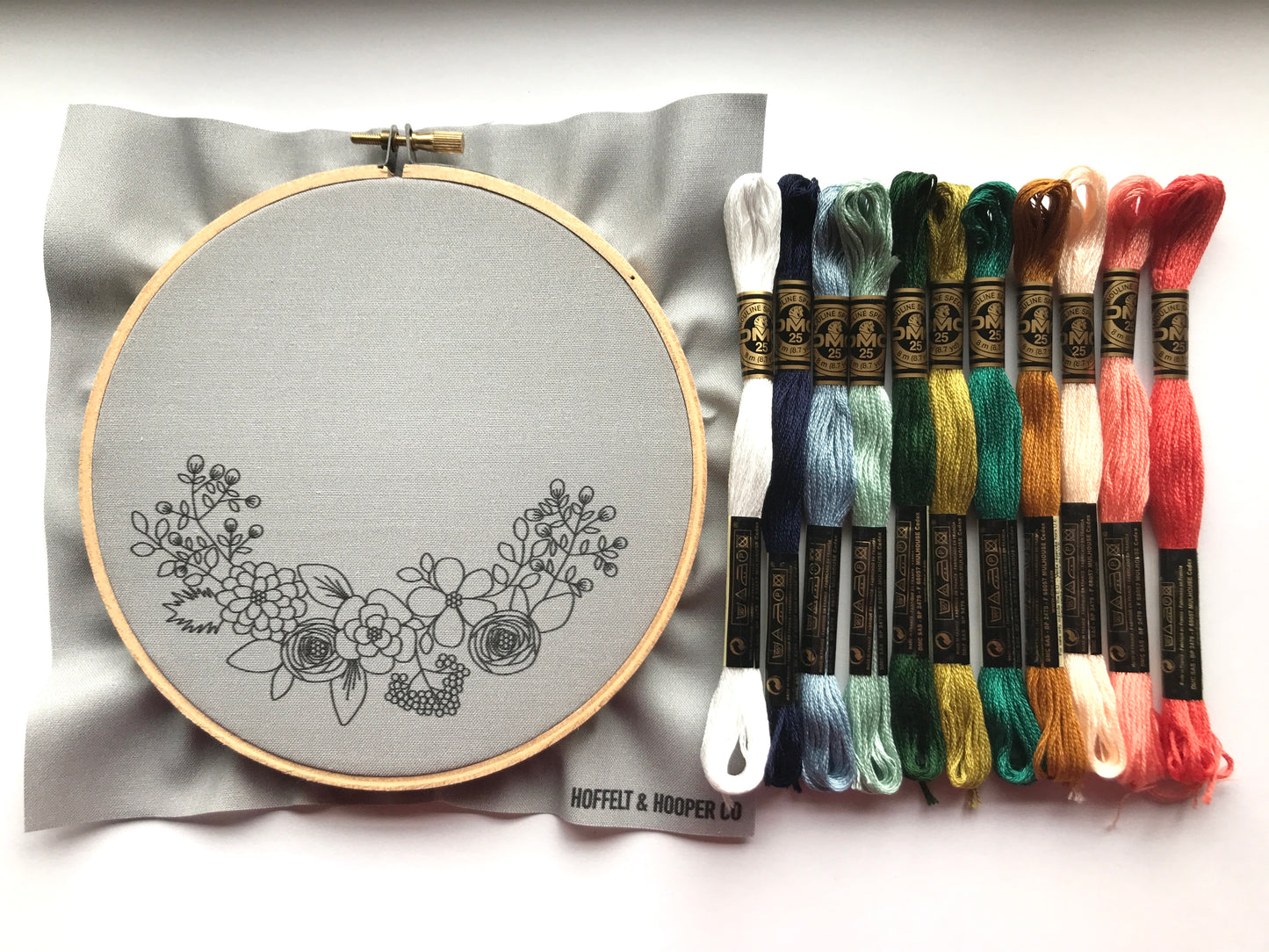 Hand Embroidery Kit - Heather in Gray