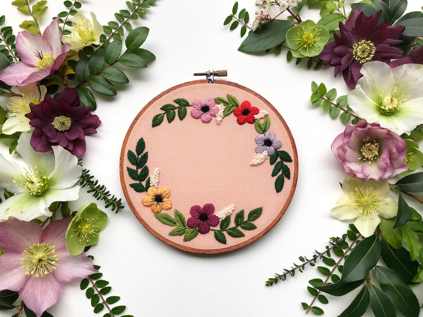 Hand Embroidery Kit - Ella Jade in Peach