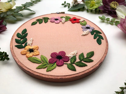 Hand Embroidery Kit - Ella Jade in Peach