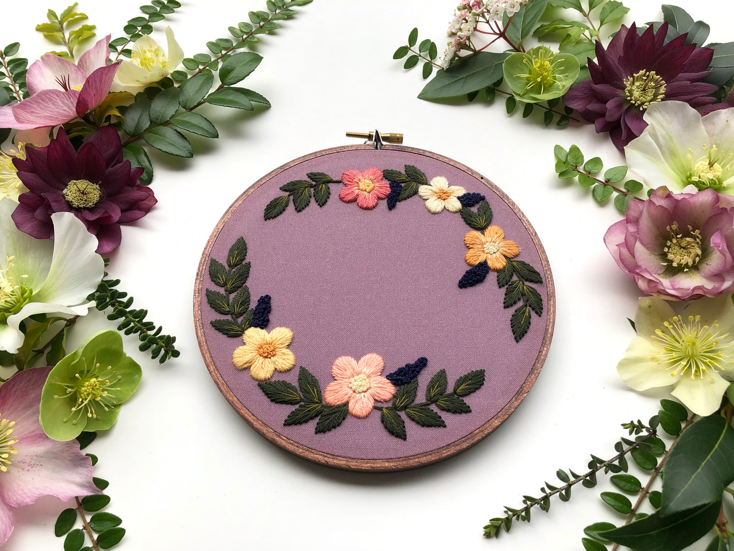 Hand Embroidery Kit - Ella Jade in Purple