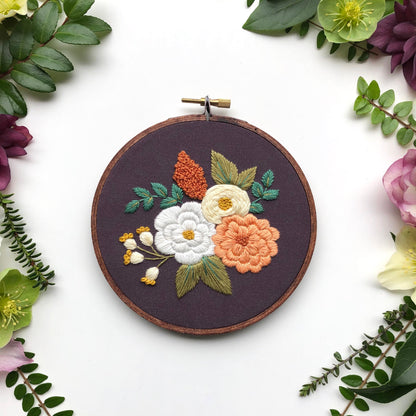Hand Embroidery Kit - Hannah Rose in Purple