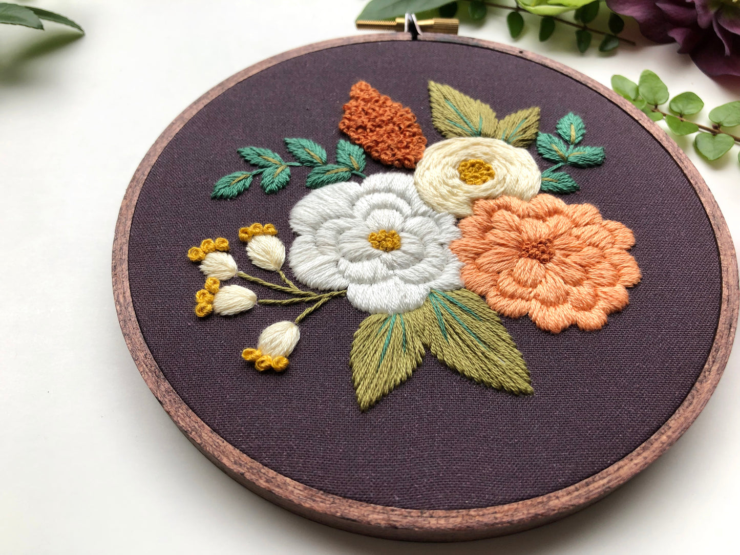 Hand Embroidery Kit - Hannah Rose in Purple
