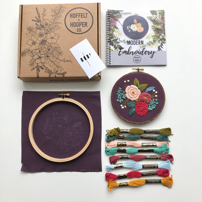Hand Embroidery Kit - Charlotte in Purple