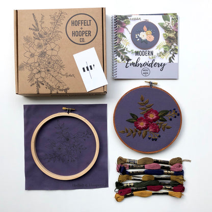 Hand Embroidery Kit - Madelyn In Purple