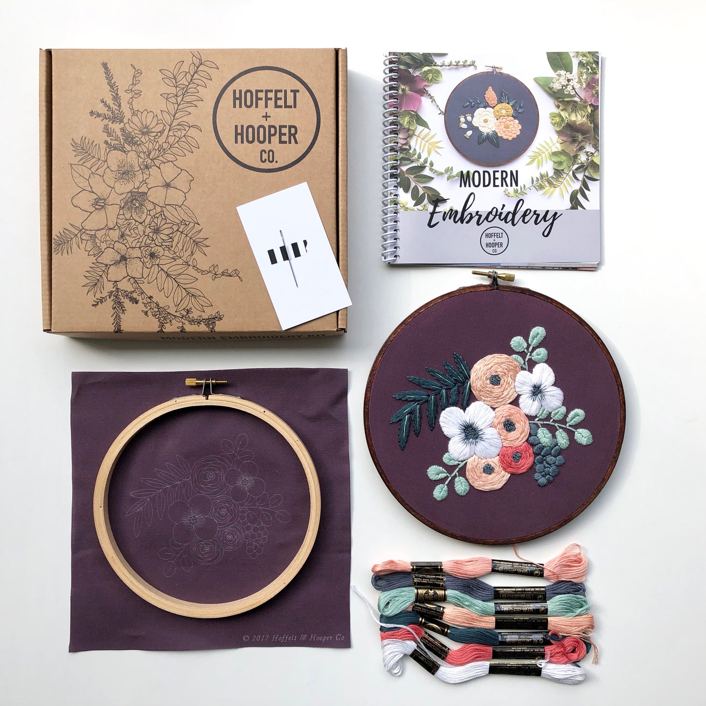 Hand Embroidery Kit - Colette in Purple