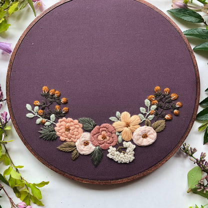 Hand Embroidery Kit - Heather in Purple