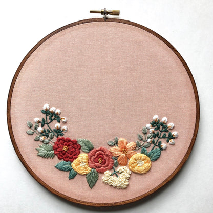 Hand Embroidery Kit - Heather in Peach