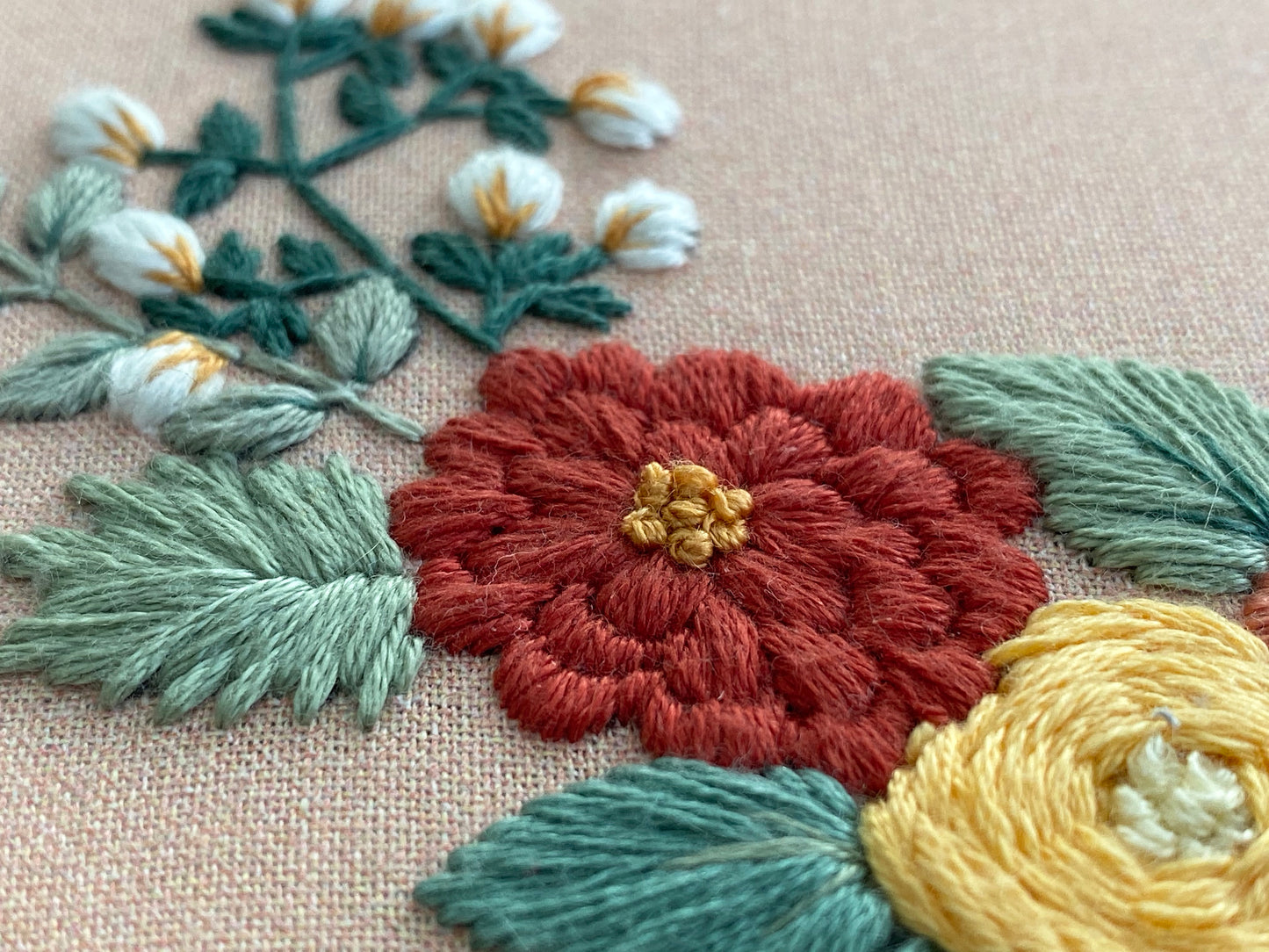 Hand Embroidery Kit - Heather in Peach
