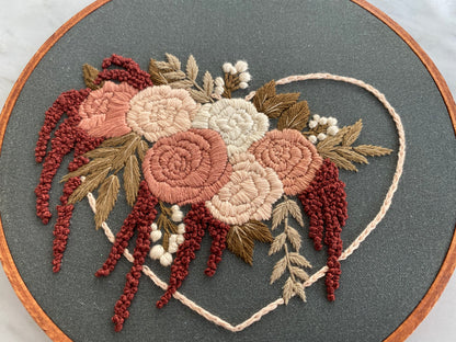 Hand Embroidery Kit - Maggie in Dark Gray