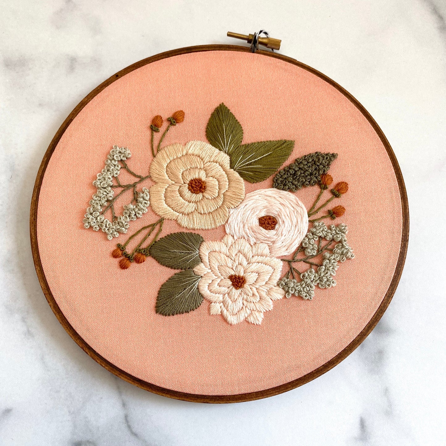 Hand Embroidery Kit - Charlotte in Peach