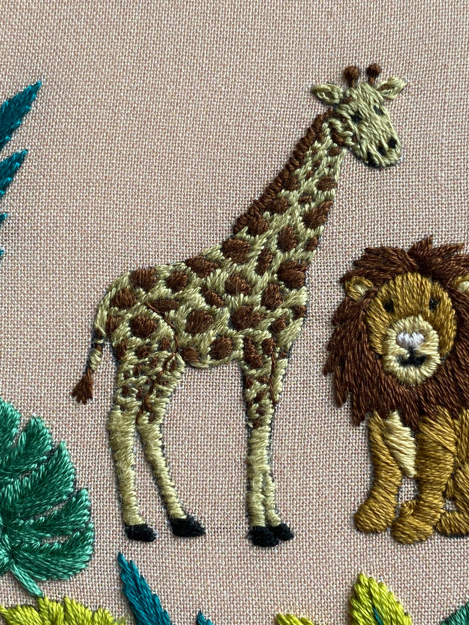 Giraffe Embroidery Kit for Beginners - Hand Embroidery at Weekend Kits