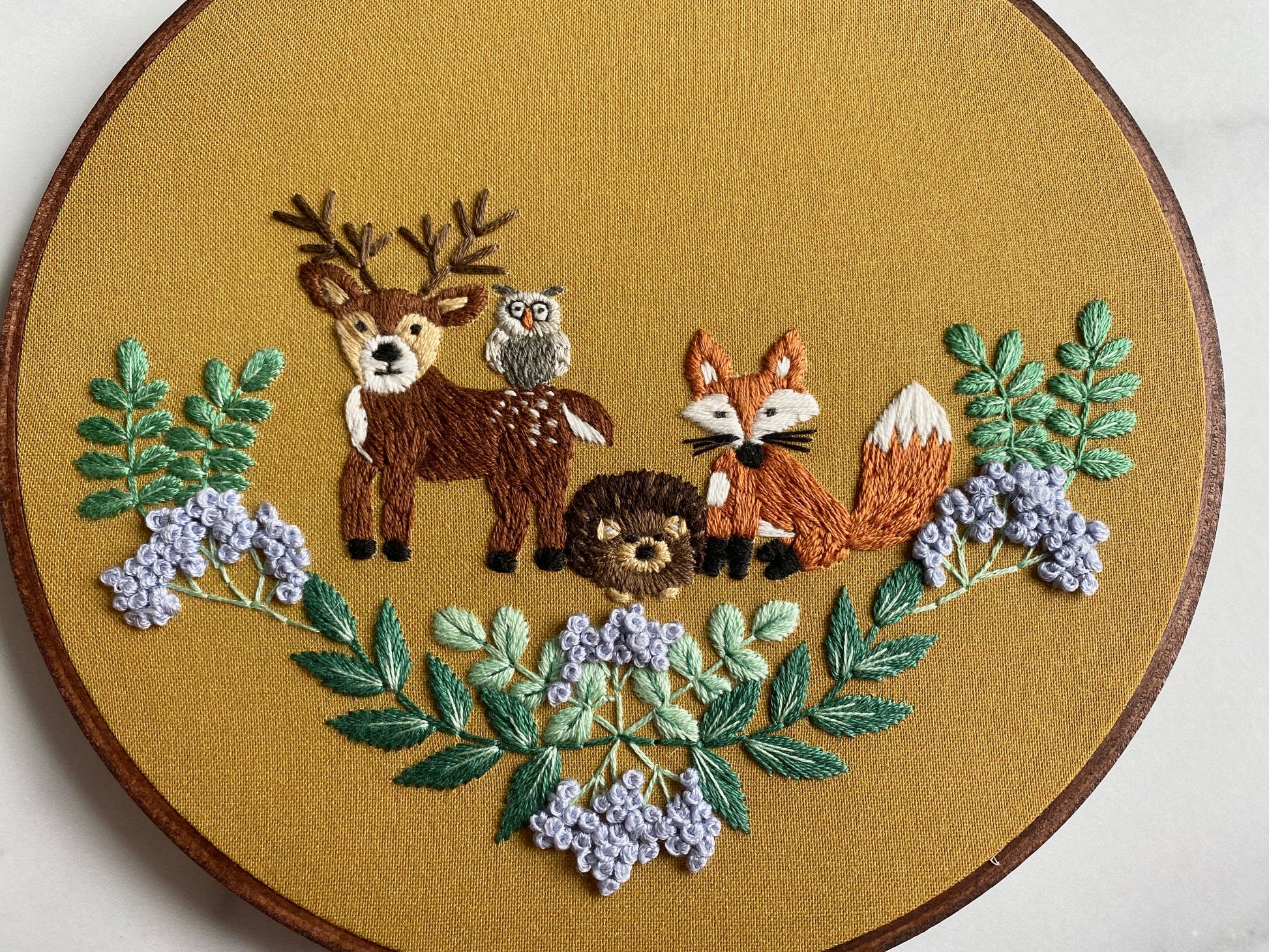 Mini-Embroidery Kit “Fables. Crow and Fox” – Owlforest Embroidery