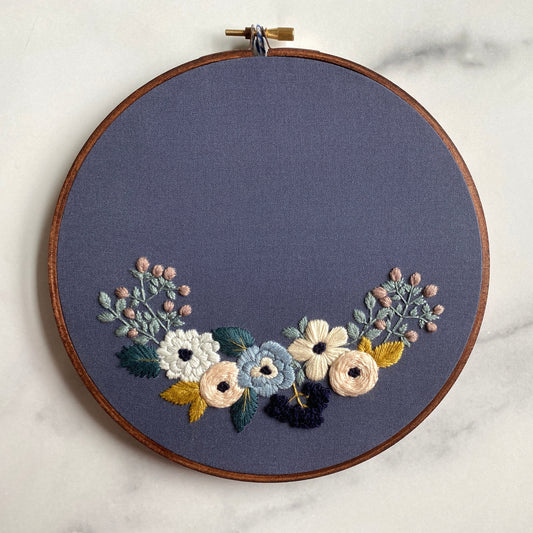 Hand Embroidery Kit - Heather in Navy