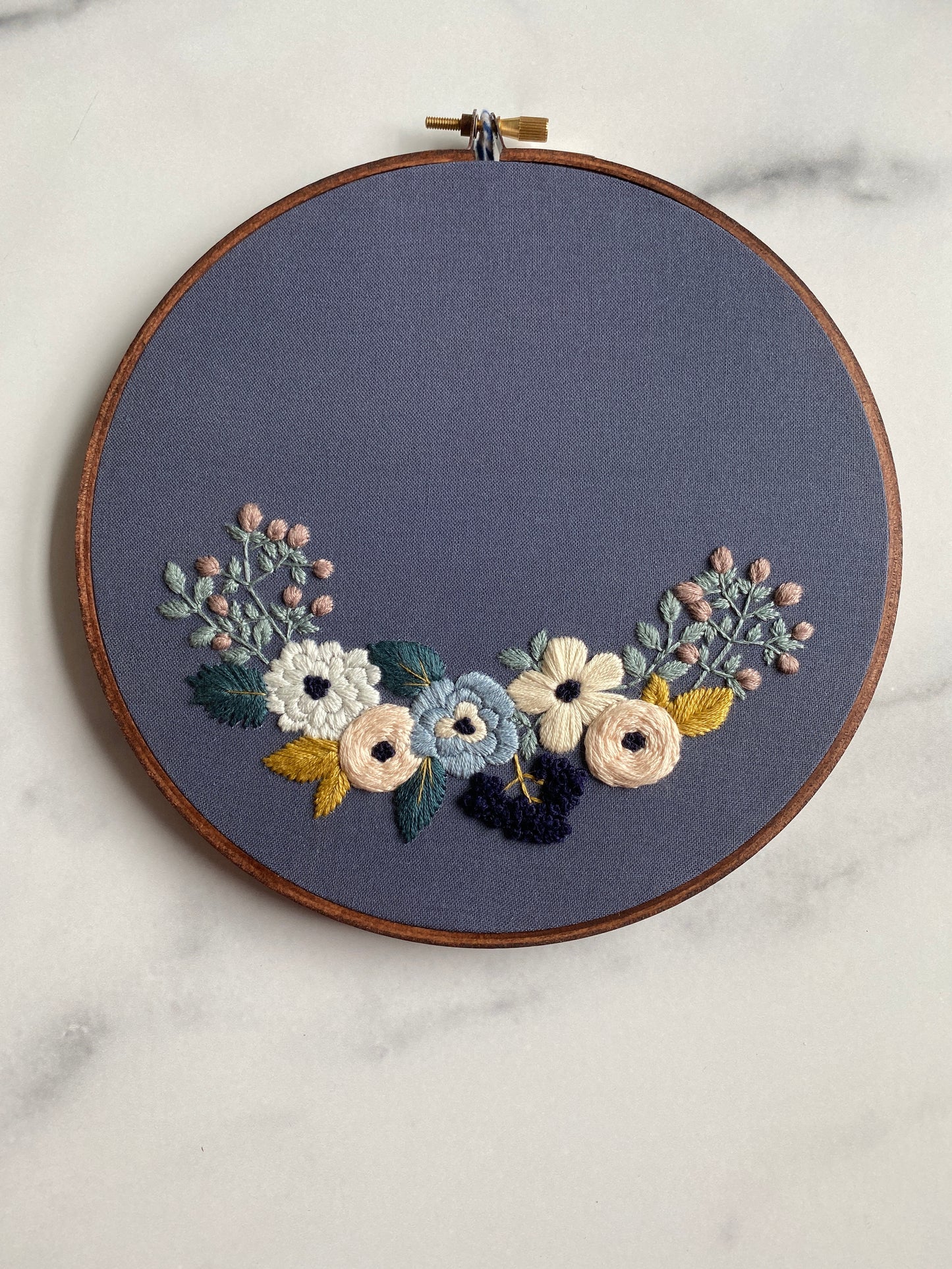 Hand Embroidery Kit - Heather in Navy