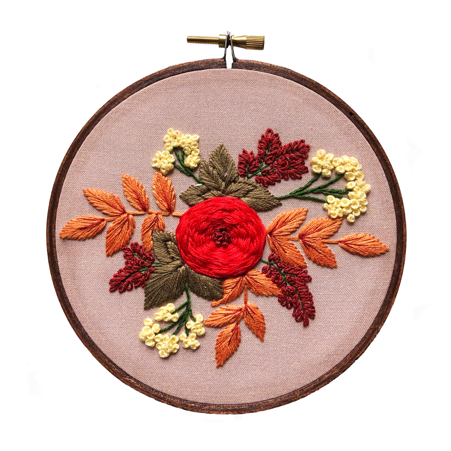 Hand Embroidery Kit - Rosie in Tan