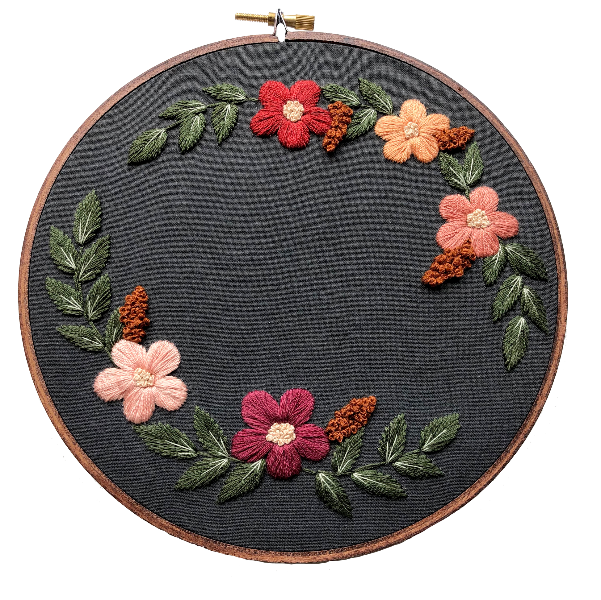 レディースebony Flower Embroidery set up