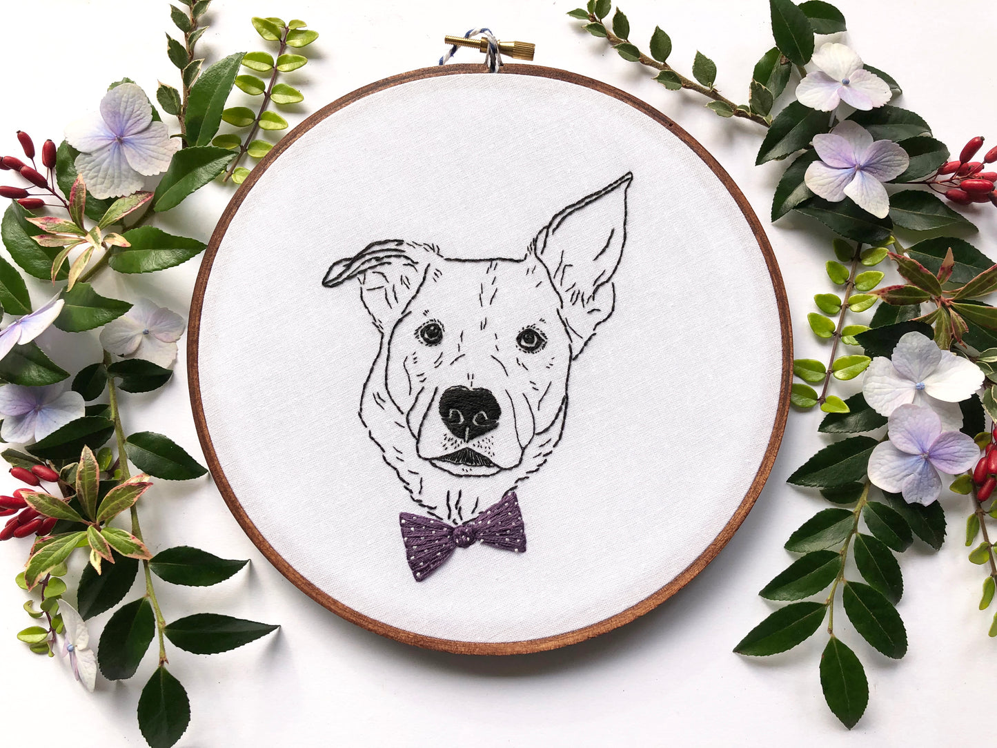 Custom Pet Portrait Embroidery Kits