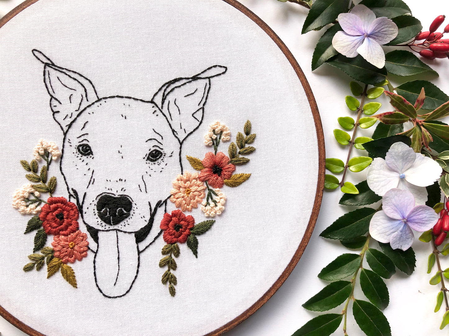 Custom Pet Portrait Embroidery Kits