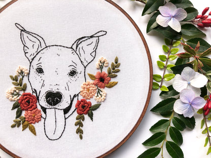 Custom Pet Portrait Embroidery Kits