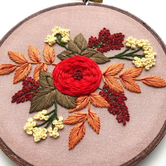 Hand Embroidery Kit - Rosie in Tan