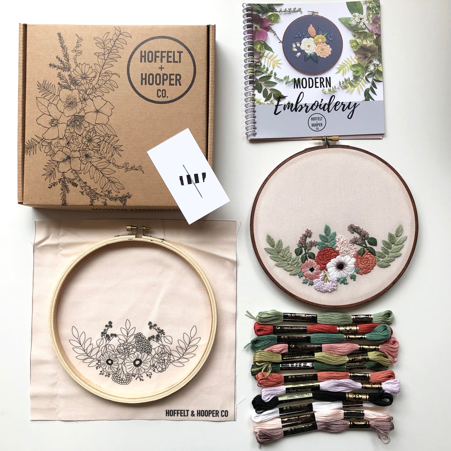 Hand Embroidery Kit - Hollis in Cream